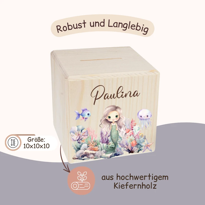 Spardose Kinder - Meerjungfrau