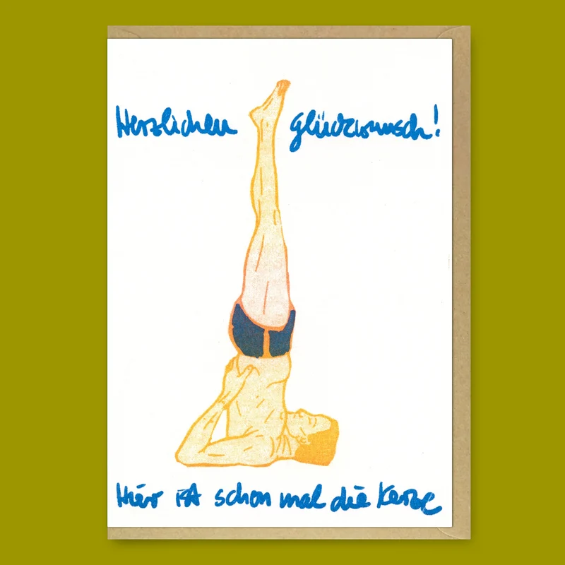 Grußkarte "Hier ist schon mal die Kerze" | Geburtstagskarte | Superjuju