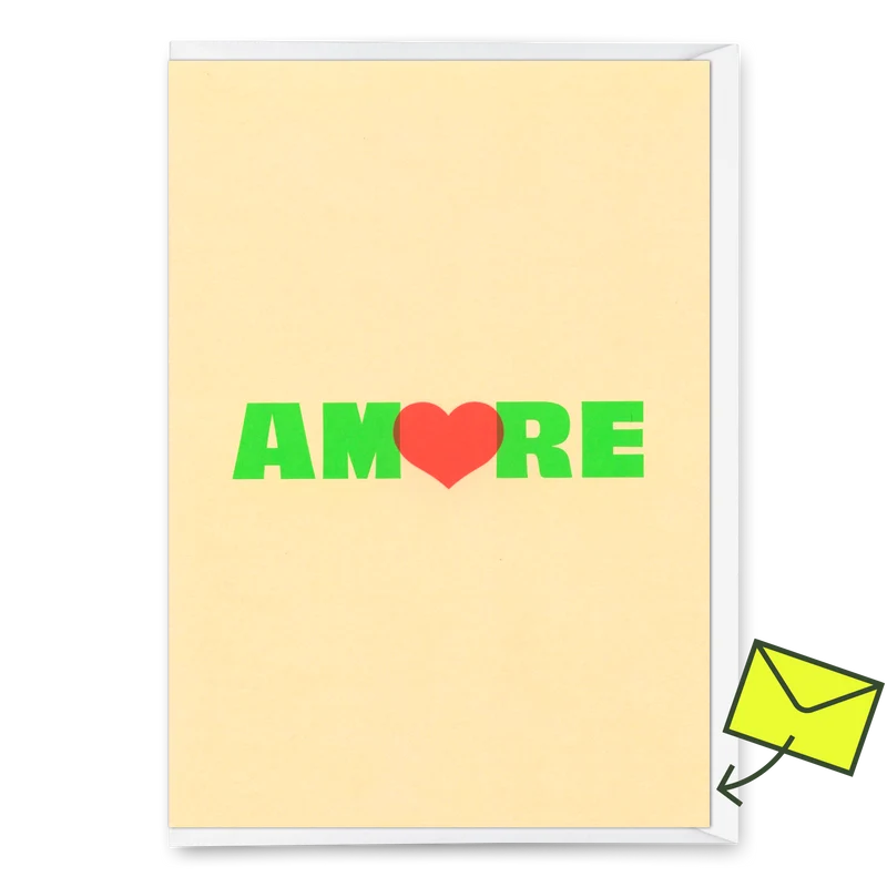 Grußkarte "Amore" | Coole Klappkarte für Verliebte