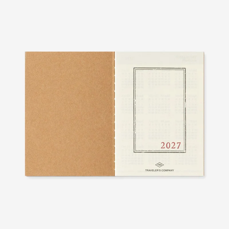 2027 Monthly Diary Passport Size TRAVELER'S notebook