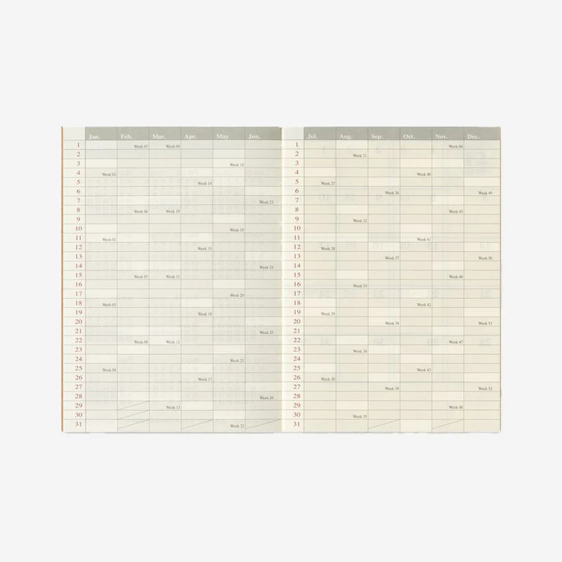 2027 Monthly Diary Passport Size TRAVELER'S notebook