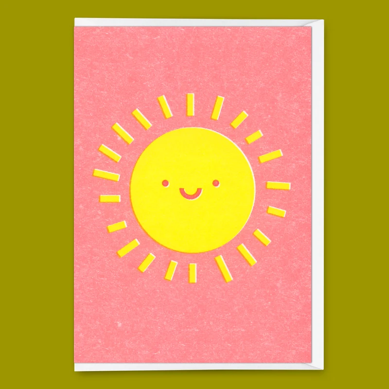 Grußkarte "Smiling sun" | Schöne Klappkarte für jeden Anlass