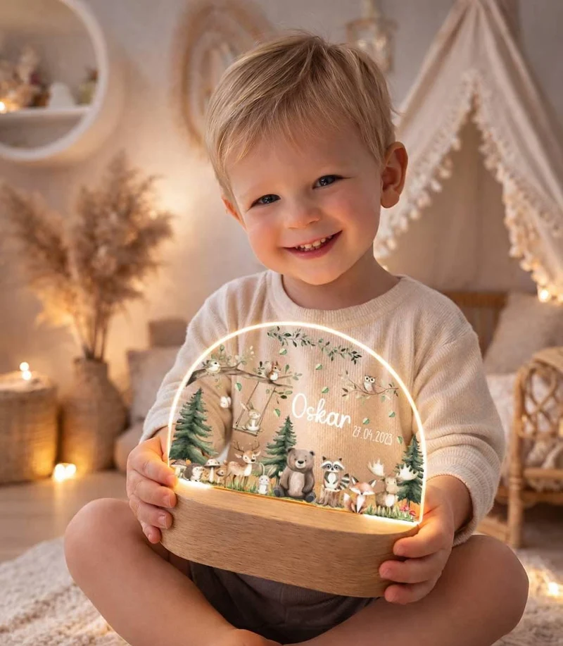 Nachtlicht Kinder - Woodland Tiere