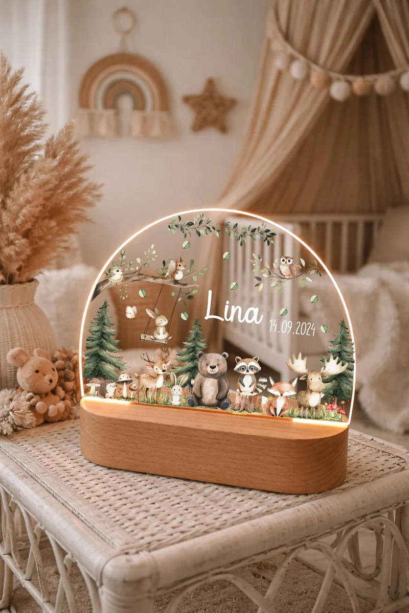 Nachtlicht Kinder - Woodland Tiere