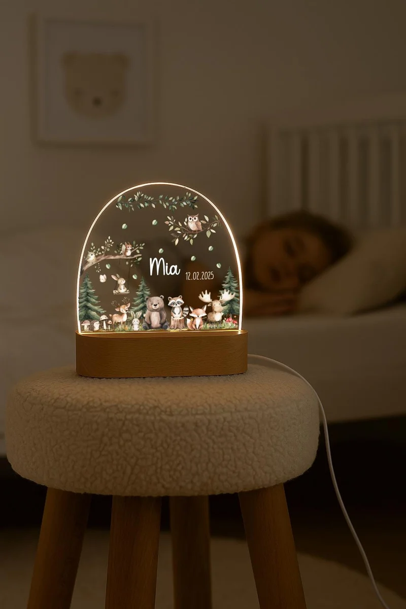 Nachtlicht Kinder - Woodland Tiere