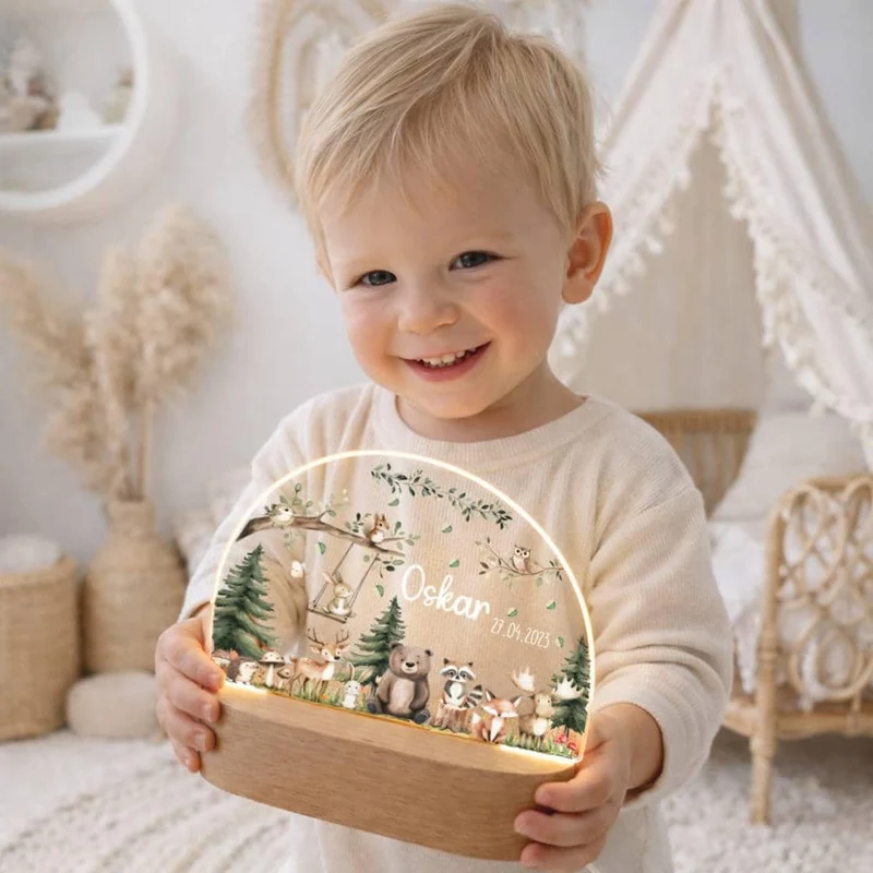 Nachtlicht Kinder - Woodland Tiere
