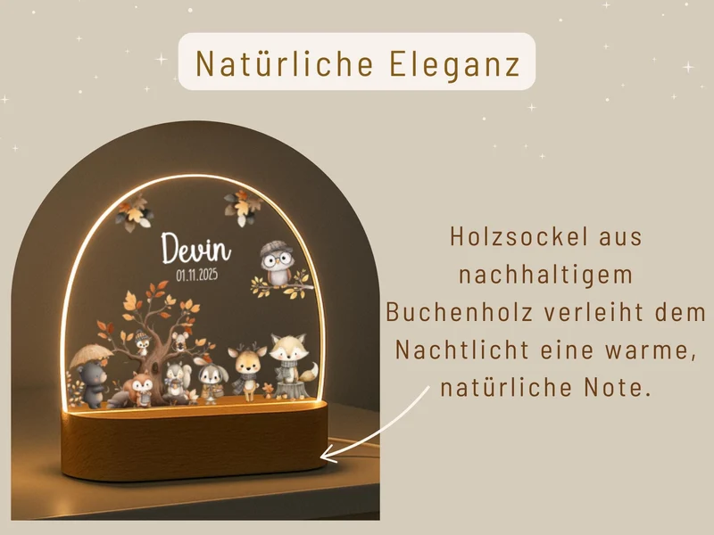 Nachtlicht Baby Tiere - Herbst