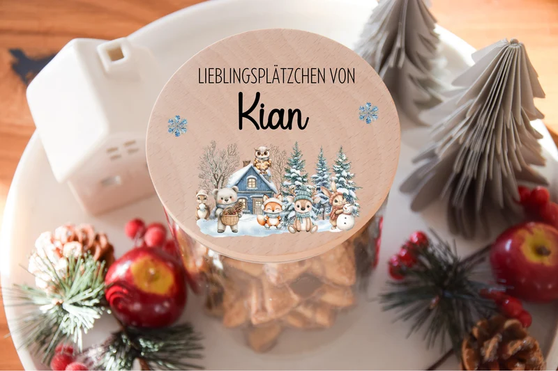 Vorratsglas Weihnachten - Woodland