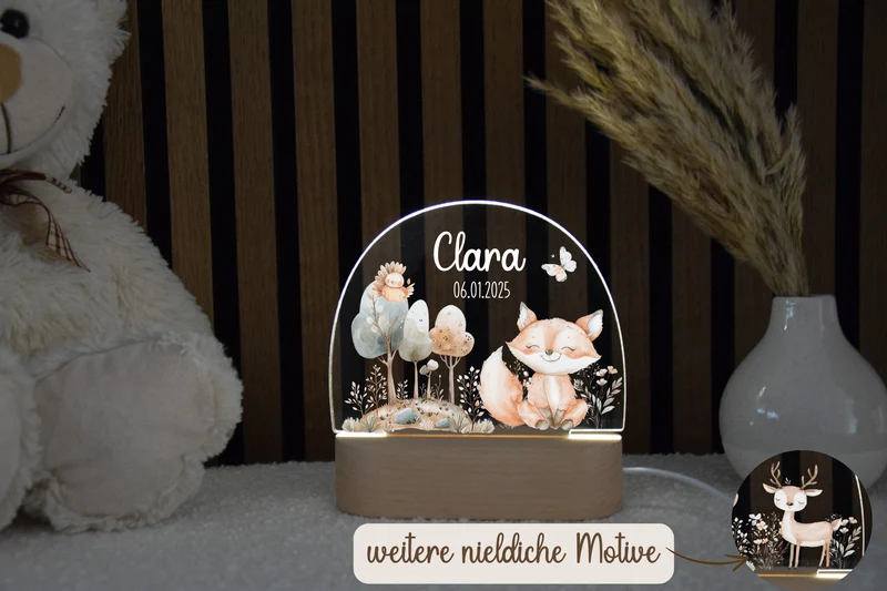 Nachtlicht Kinder - versch. Tieren