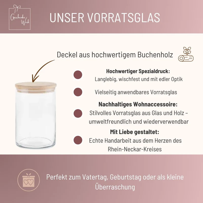 Vorratsglas "PAPA du bist unerbärlich"