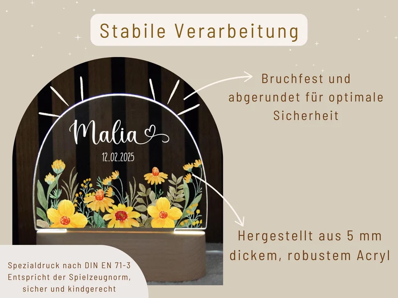 Nachtlicht "gelbe Blumen"