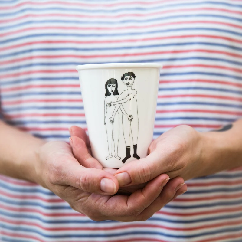 Naked Couple Set | Illustrationen für Küche, Bad & Alltag