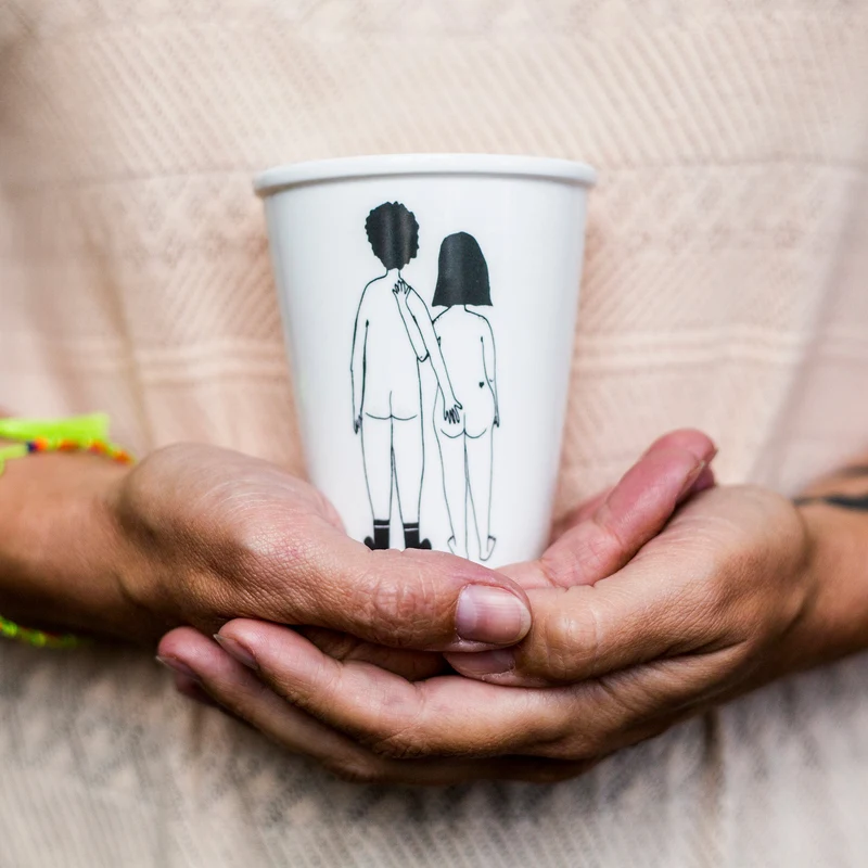 Naked Couple Set | Illustrationen für Küche, Bad & Alltag