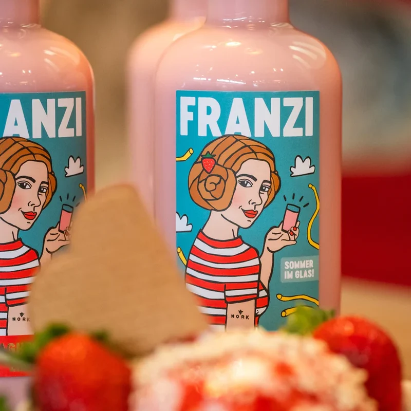 Spaghettieis-Likör FRANZI | Sahnelikör aus Hamburg (500 ml, 15% Vol.)