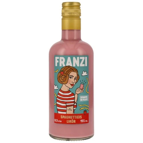 Spaghettieis-Likör FRANZI | Sahnelikör aus Hamburg (500 ml, 15% Vol.)