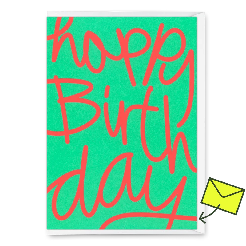 Grußkarte "Happy Birthday Swing" | Besondere Klappkarte zum Geburtstag