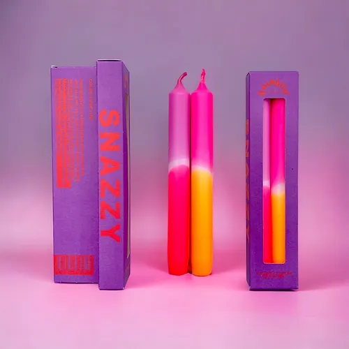Stabkerzen Pinkstories "Rainbow Studio Snazzy" | 2 Stk., Handgemacht
