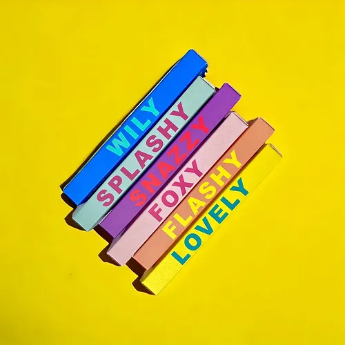Stabkerzen Pinkstories "Rainbow Studio Flashy" | 2 Stk., Handgemacht