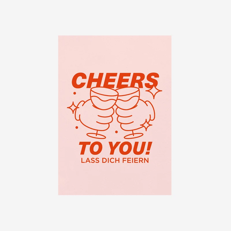 Cheers to you! Postkarte