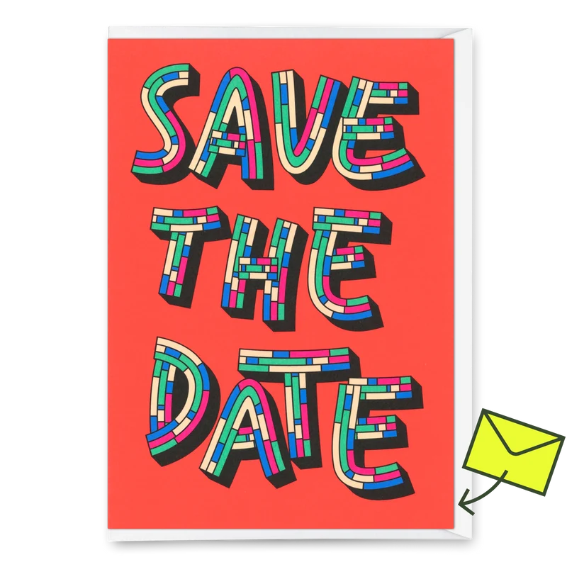 Grußkarte "Save the Date" | Schöne Klappkarte für Einladungen