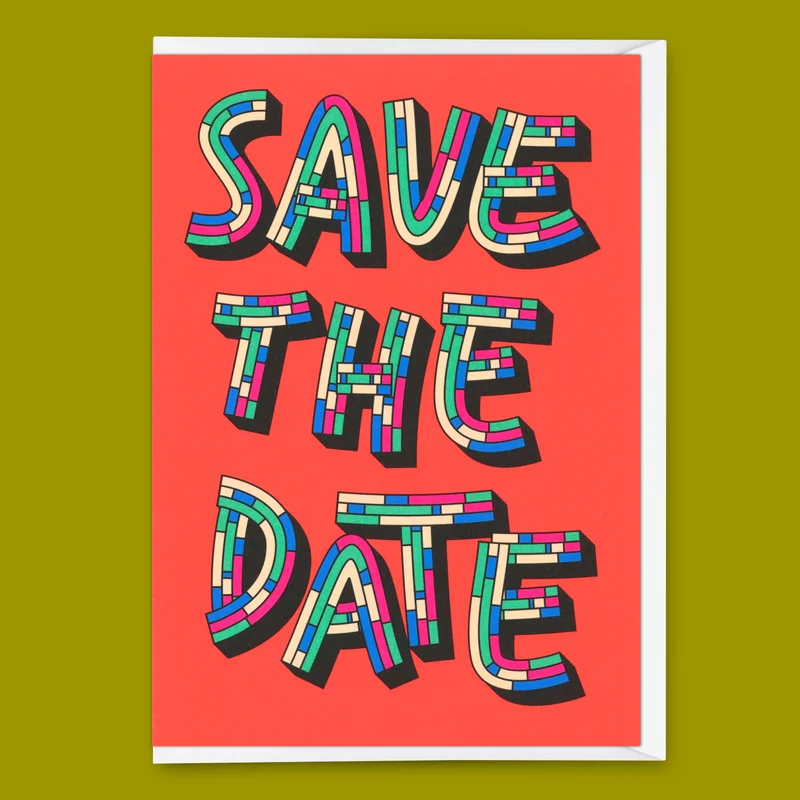 Grußkarte "Save the Date" | Schöne Klappkarte für Einladungen