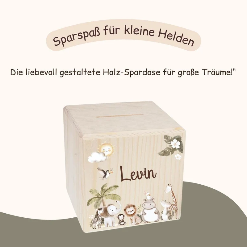 Spardose mit Woodlandtieren