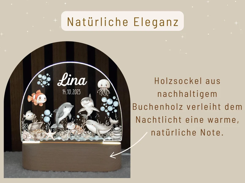 Nachtlicht Meerestieren