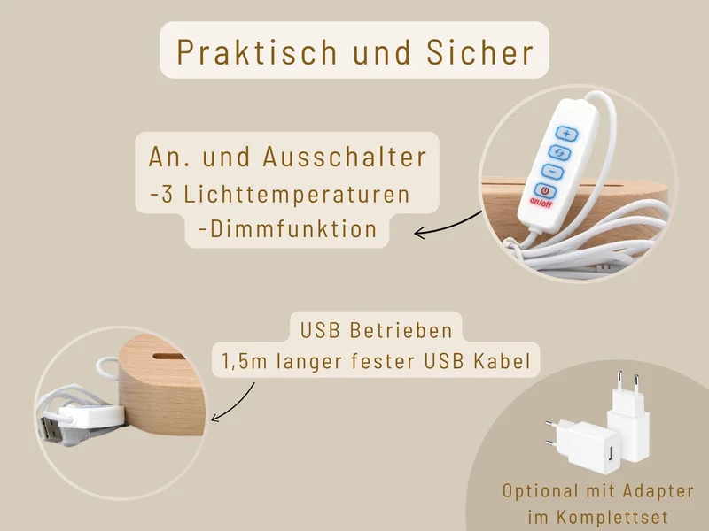 Nachtlicht Meerestieren
