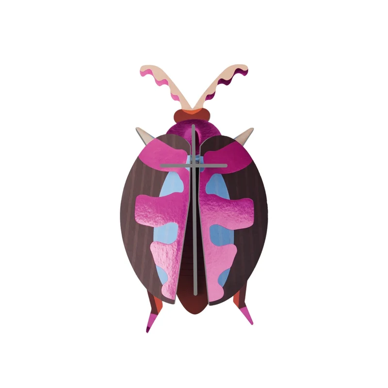 Wanddeko “Lumen Pink Beetle” | 3D Käfer Design | Studio Roof