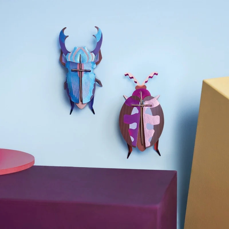 Wanddeko “Azure Stag Beetle” | 3D Hirschkäfer | Studio Roof