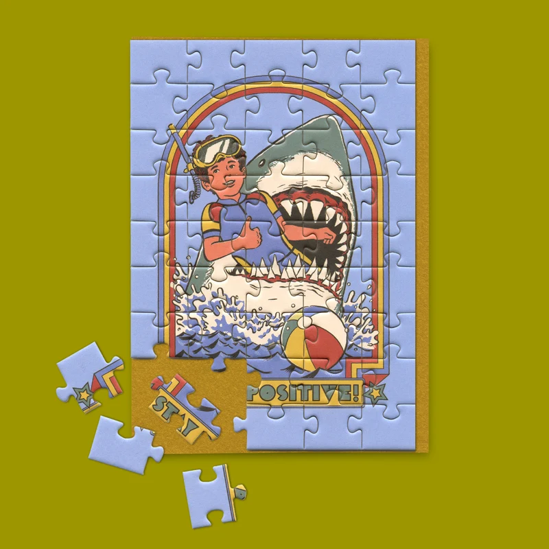 Grußkarte “Puzzle Stay Positive” | Puzzle Grußkarte | Ohh Deer