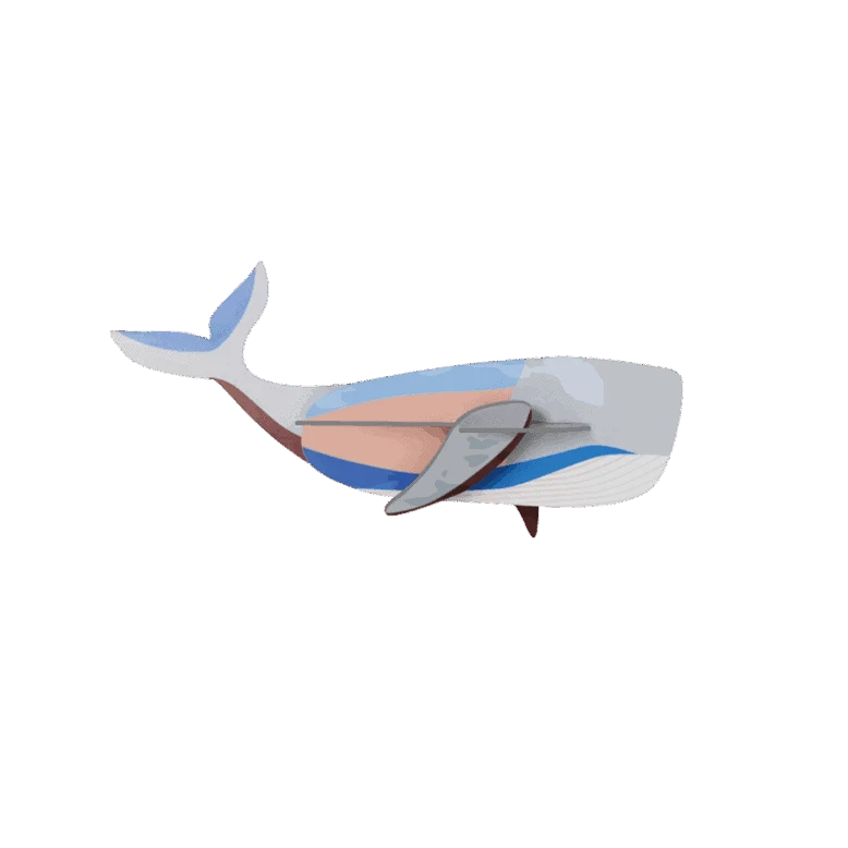 Wanddeko studio ROOF “Whale” | Stilvolle Waldeko aus Karton