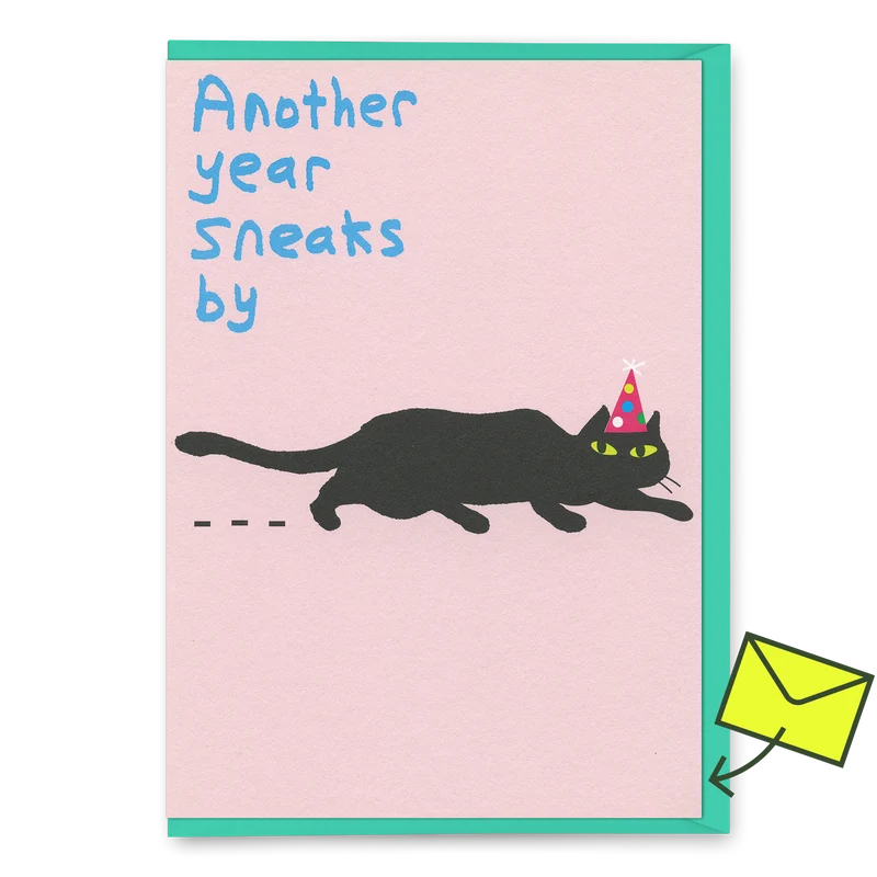 Grußkarte “Another Year Sneaks By” | Witzige Geburtstagskarte | Ohh Deer
