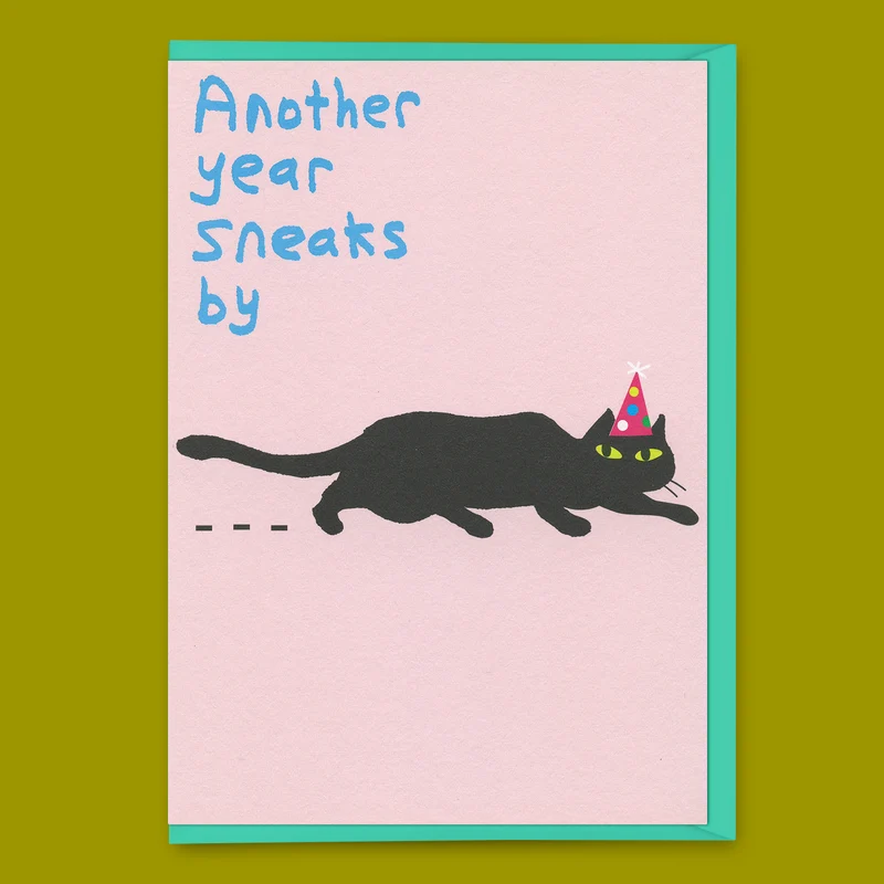 Grußkarte “Another Year Sneaks By” | Witzige Geburtstagskarte | Ohh Deer