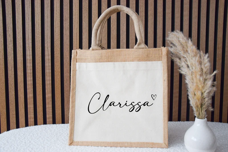 Personalisierte Jutetasche mit Namen