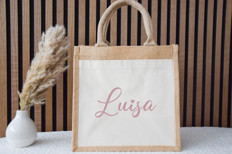 Personalisierte Jutetasche mit Namen