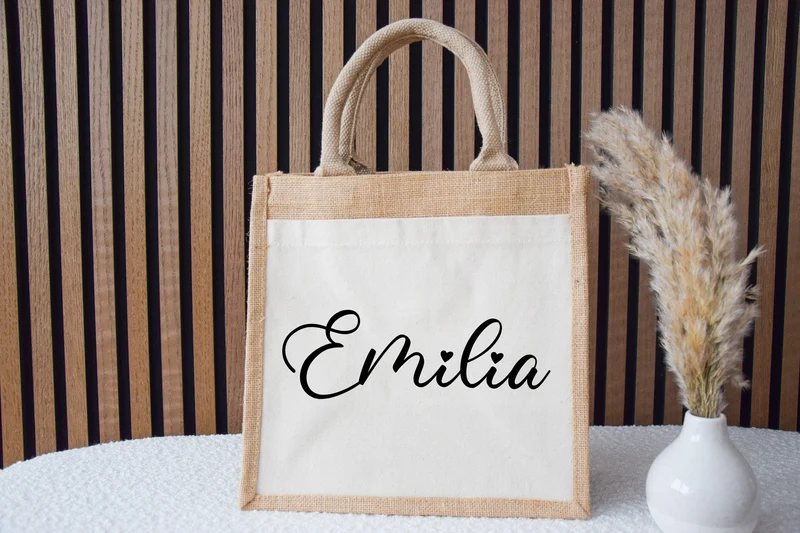 Personalisierte Jutetasche mit Namen