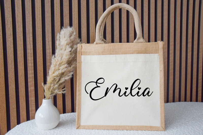 Personalisierte Jutetasche mit Namen
