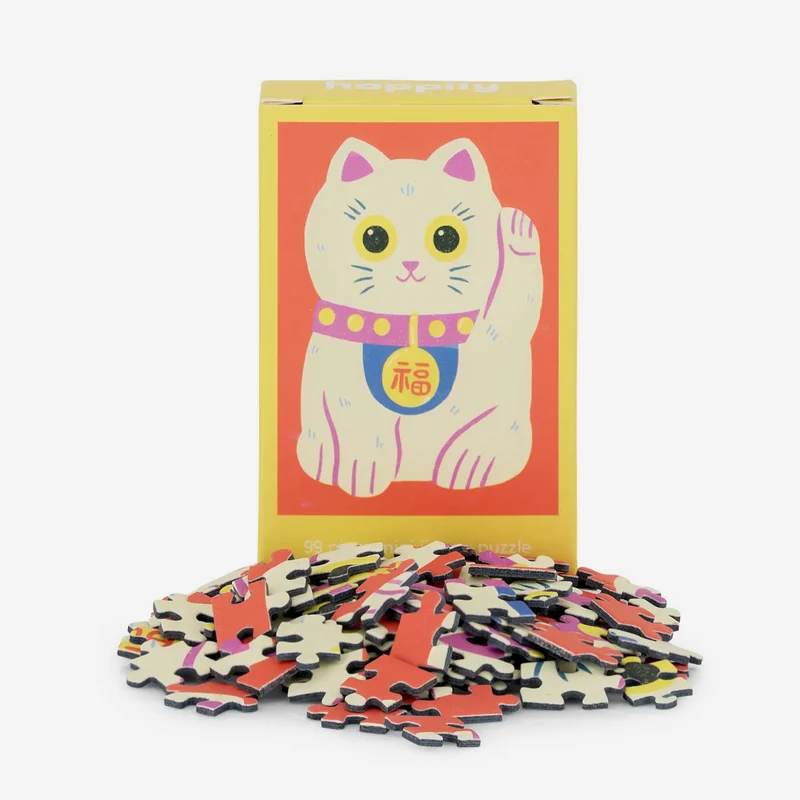 Naomi Wilkinson Lucky Cat - 99 Teile Mini-Puzzle