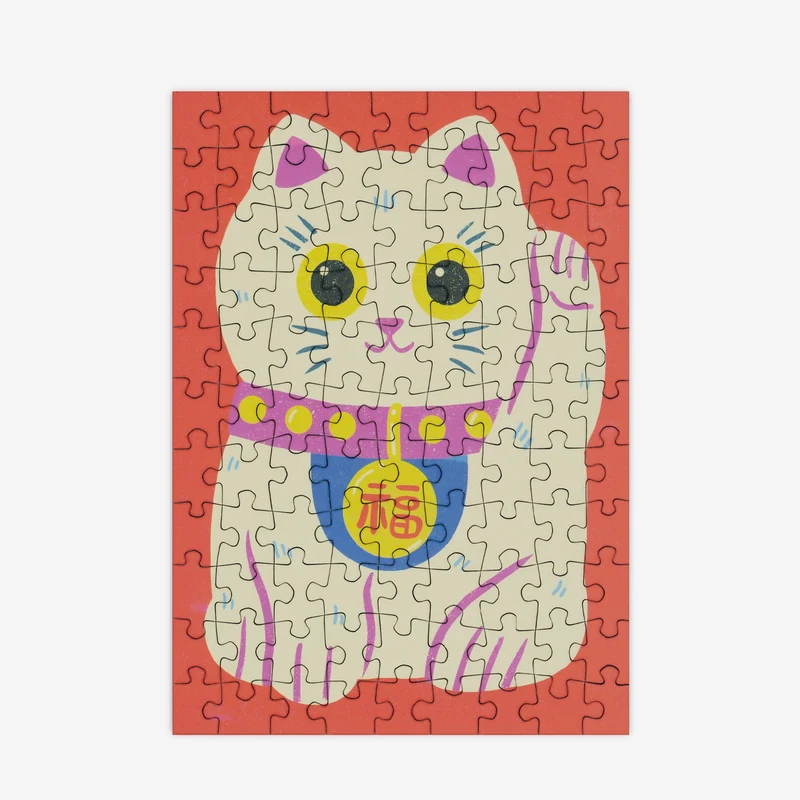 Naomi Wilkinson Lucky Cat - 99 Teile Mini-Puzzle