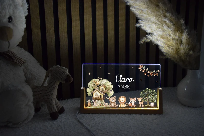 Nachtlicht Kinder - Woodland Motiv