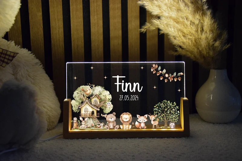 Nachtlicht Kinder - Woodland Motiv