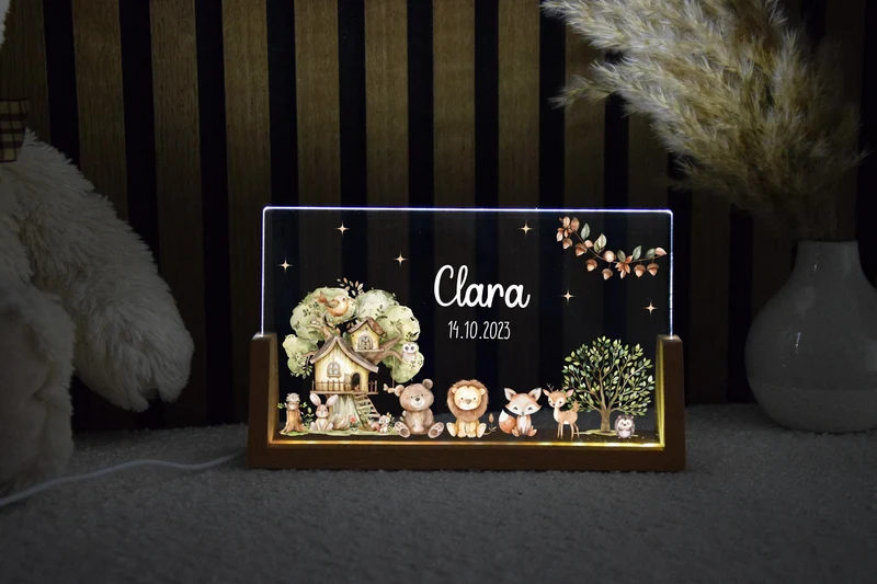 Nachtlicht Kinder - Woodland Motiv