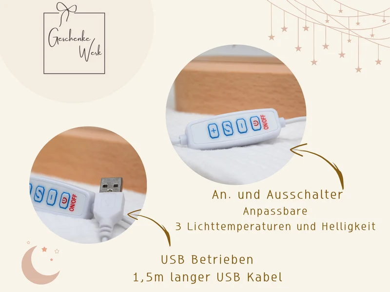 Nachtlicht Kinder - Woodland Motiv