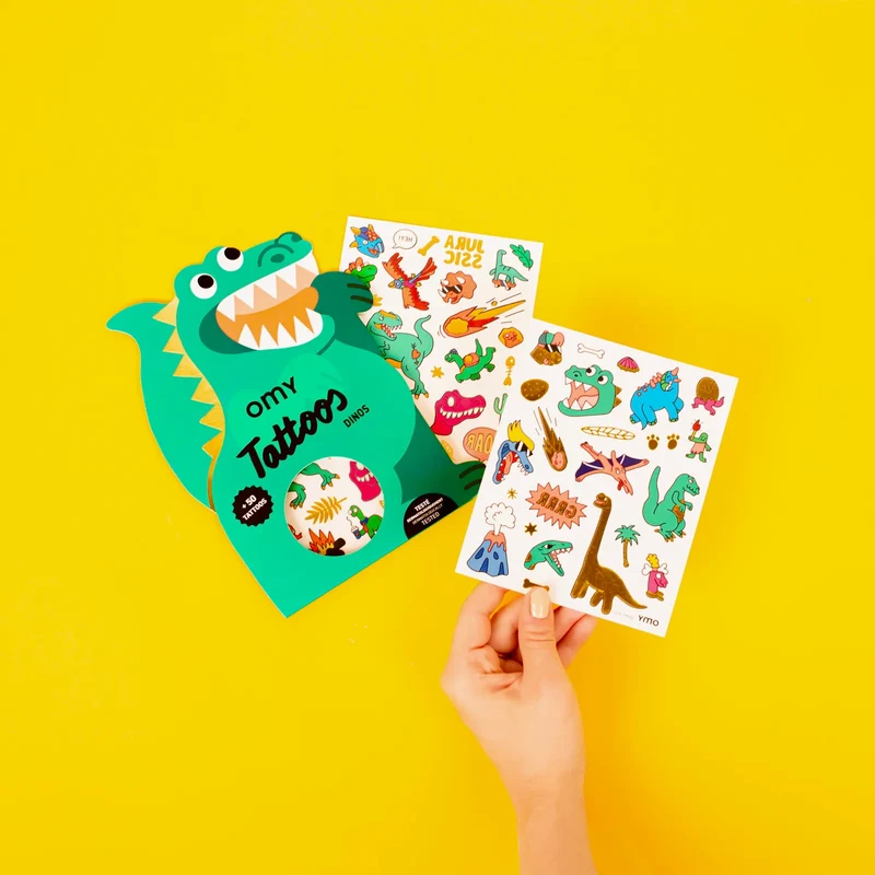 Tattoos "Dinos" | OMY | 50 coole temporäre Tattoos für Kinder