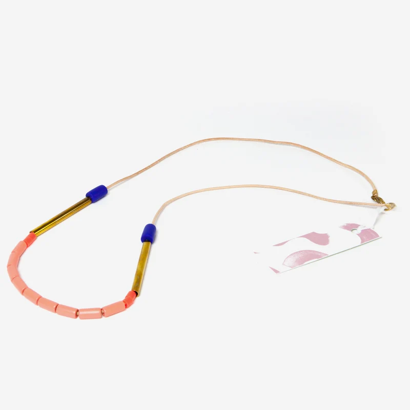 Dini Necklace Cobalt + Peach