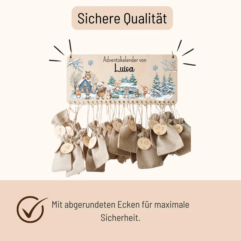 Adventskalender Woodland Motiv