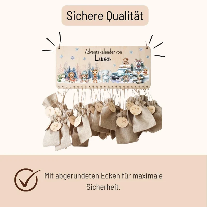 Adventskalender - Woodland Safari Motiv