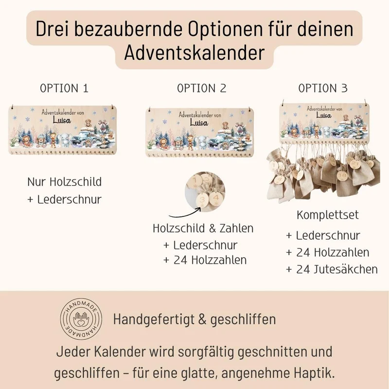 Adventskalender - Woodland Safari Motiv