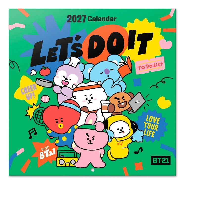 BT21 Wandkalender 2027 30 x 30 cm
